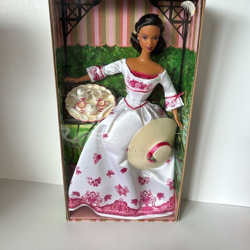 Victorian Tea African American Barbie Doll Mattel F144381 B0788 2002 NIB - Picture 5 of 9